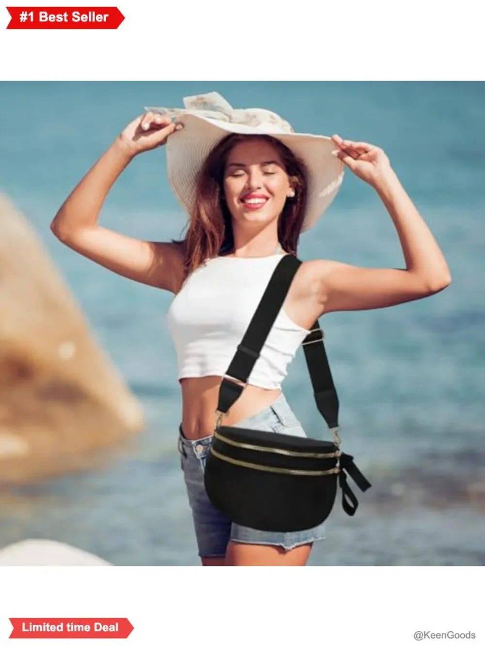 Nylon Checkered Crossbody Bum Bag Waist Pack Shoulder Handbag